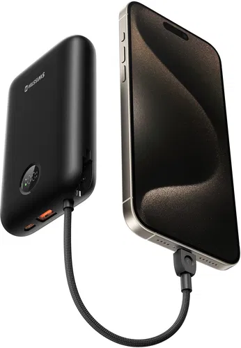 Swissten Voltbox 35W 30000 mAh s integrovanými káblami USB-C a Lightning čierna2